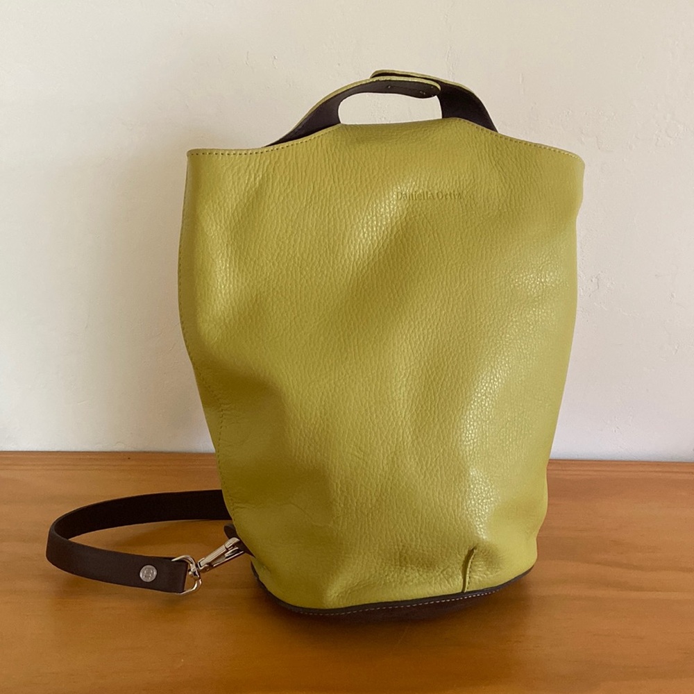Avocado green crossbody bag from Daniella Ortiz